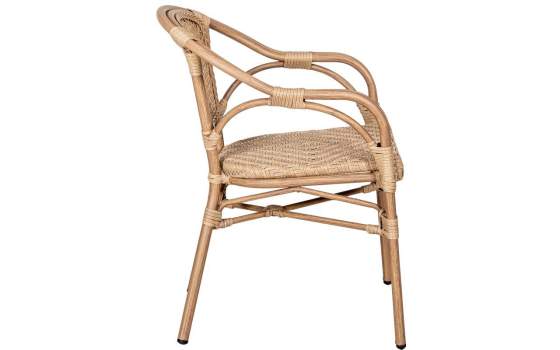Sillon Terraza Jardin Aluminio y Ratan con Rejilla - Serie Appio