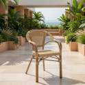Sillon Terraza Jardin Aluminio y Ratan con Rejilla - Serie Appio