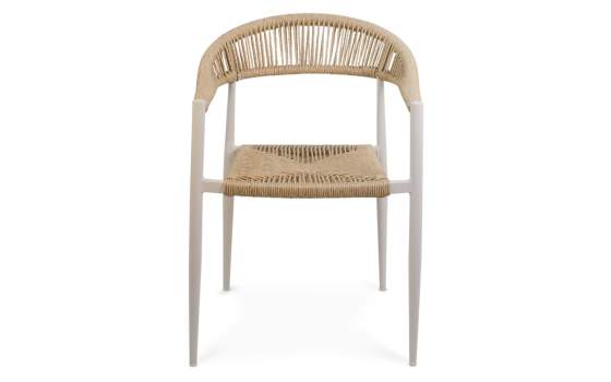 Sillon Terraza Jardin Alumino Blanco Diseño Moderno Aztial