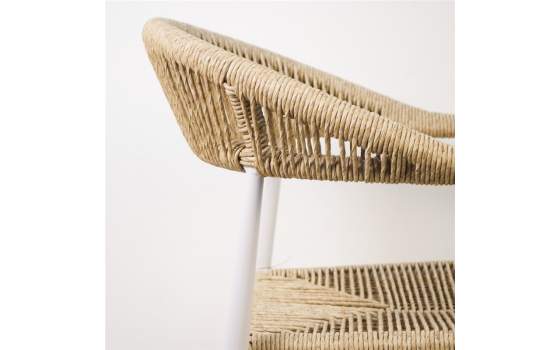 Sillon Terraza Jardin Alumino Blanco Diseño Moderno Aztial