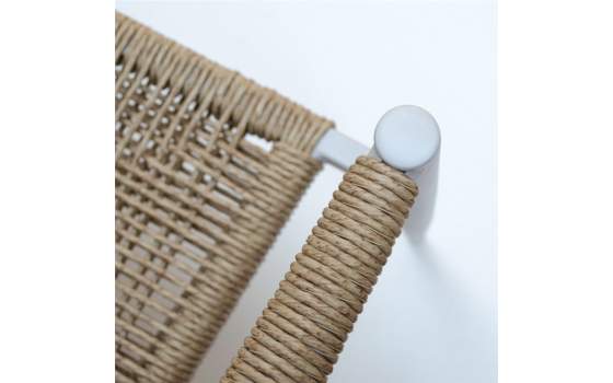 Sillon Terraza Jardin Alumino Blanco Diseño Moderno Aztial