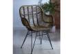 Sillon Terraza  Rattan Natural Color Gris Patas Forja Aranche