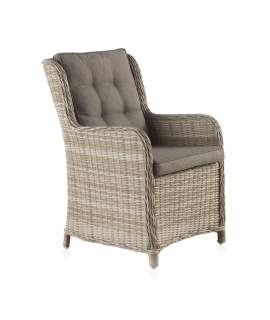 Sillon Terraza Rattan Sintetico y Aluminio con Cojin Serie Wick