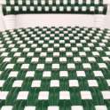 Sillon Terraza Vintage Aluminio y Plastico Verde Blanco Rivoli