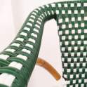 Sillon Terraza Vintage Aluminio y Plastico Verde Blanco Rivoli