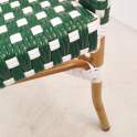 Sillon Terraza Vintage Aluminio y Plastico Verde Blanco Rivoli