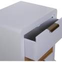 Sinfonier 4 Cajones Madera Blanca Rattan Serie Alcober