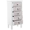 Sinfonier 5 Cajones Blanco Diseño Foral Serie Arosen