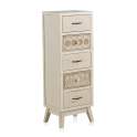 Sinfonier 5 Cajones Decape Blanco Retro Serie Carvedwhi