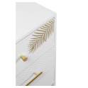 Sinfonier 5 Cajones Decorados Patas Oro Estilo Actual Gold White