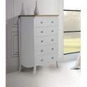 Sinfonier 5 Cajones Madera Bicolor Serie Dormitorio Praga