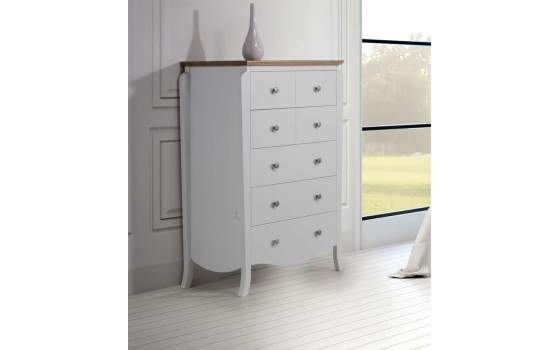 Sinfonier 5 Cajones Madera Bicolor Serie Dormitorio Praga
