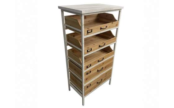 Sinfonier 5 Cajones Madera Metal Blanco Serie Amacao