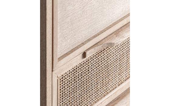 Sinfonier 5 Cajones Madera y Ratan - Serie Weurtz