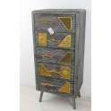 Sinfonier 5 Cajones Rustico Decoracion Metal Oro Serie Atrada