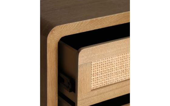 Sinfonier Actual 5 Cajones Madera y Rejilla Ratan Doazit