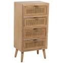 Sinfonier Actual Madera y Rejilla Rattan 4 Cajones Serie Sedir Sinfonier Actual Madera y Rejilla Rattan 4 Cajones Serie Sedir