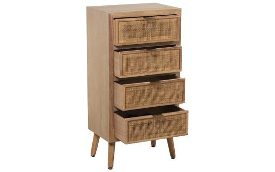 Sinfonier Actual Madera y Rejilla Rattan 4 Cajones Serie Sedir Sinfonier Actual Madera y Rejilla Rattan 4 Cajones Serie Sedir