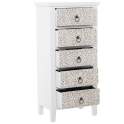 Sinfonier Blanco 5 Cajones Decorados Serie Arosen