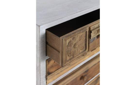 Sinfonier Blanco Decape 5 Cajones Madera Reciclada Albost
