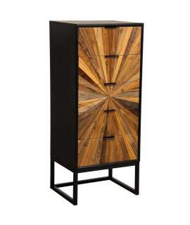 Sinfonier Cajonera Alta Rustica Industrial 5 Cajones Antoin