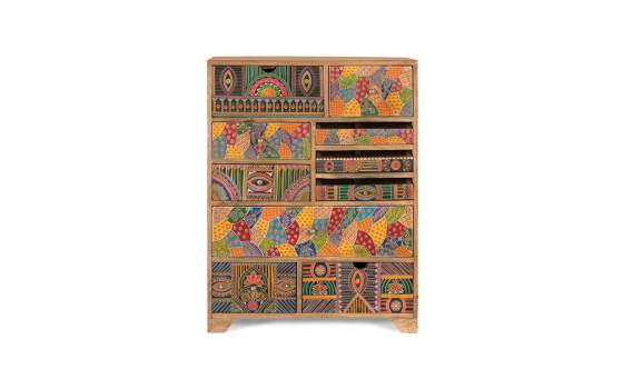 Sinfonier Decorado en Colores Tipo Mandala 10 Cajones Alverit