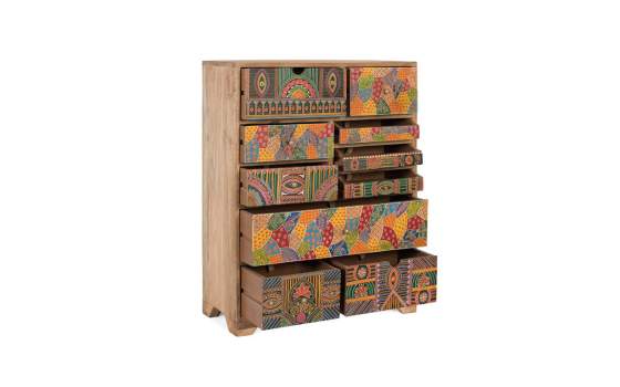 Sinfonier Decorado en Colores Tipo Mandala 10 Cajones Alverit