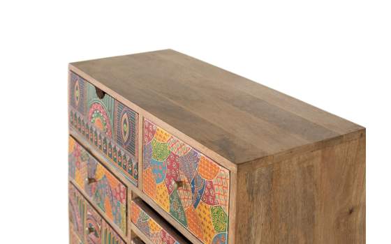 Sinfonier Decorado en Colores Tipo Mandala 10 Cajones Alverit