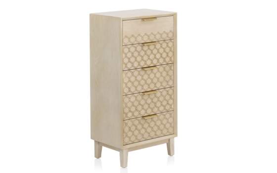 Sinfonier Diseño Actual 5 Cajones Roble Marfil Serie Adresas