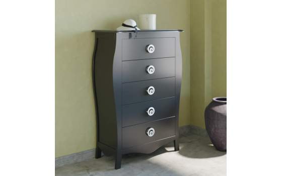 Sinfonier Dormitorio 5 Cajones tiradores Metalicos Verona