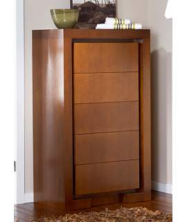 Sinfonier Estilo Colonial 5 Cajones Madera Castaño Serie Arbeiza
