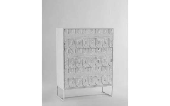 Sinfonier Estilo Etnico Oriental 3 Cajones Tallados Serie Arkaya