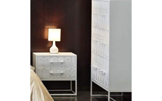 Sinfonier Estilo Etnico Oriental 3 Cajones Tallados Serie Arkaya