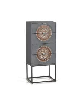 Sinfonier Etnico Oriental 4 Cajones Tallados Wood Mandala
