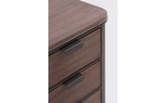 Sinfonier Industrial Madera y Metal 4 Cajones Serie Abrami