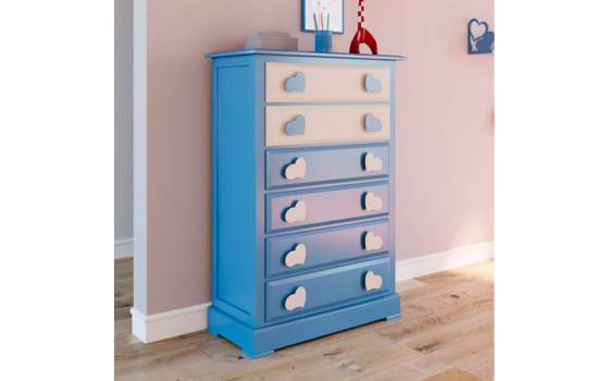 Sinfonier Juvenil Moderno 6 Cajones tiradores Metalicos Cuore