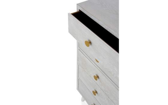 Sinfonier Moderno 5 Cajones Color Blanco Decape Abrezo