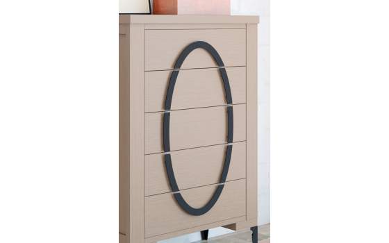 Sinfonier Moderno 5 Cajones con tiradores Metalicos Seria Roma