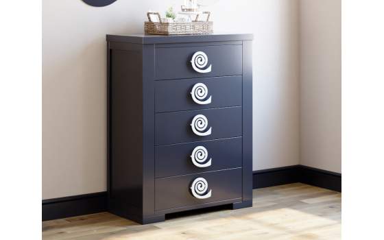 Sinfonier Moderno 5 Cajones tiradores Metalicos Serie Hellen