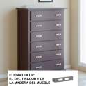 Sinfonier Moderno 6 Cajones con tiradores Metalicos Serie Alexia