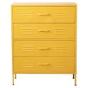Sinfonier Moderno Metalico 4 Cajones Amarillo Serie Baquijar