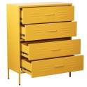 Sinfonier Moderno Metalico 4 Cajones Amarillo Serie Baquijar
