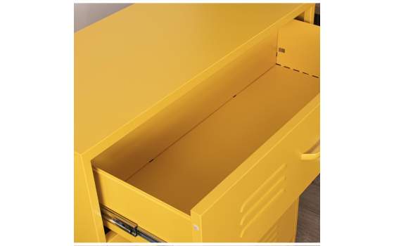 Sinfonier Moderno Metalico 4 Cajones Amarillo Serie Baquijar