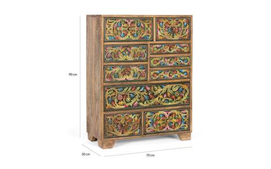 Sinfonier Oriental 10 Cajones Pintados en Colores Albizo