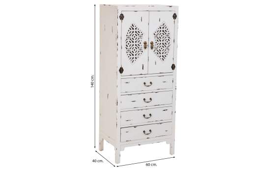 Sinfonier Oriental Blanco 4 Cajones 2 Puertas Serie Makalu