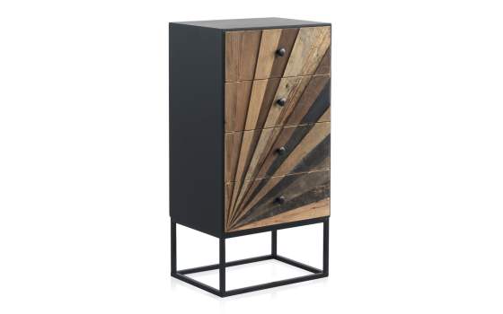 Sinfonier Rustico 4 Cajones Lamas Madera Serie Arizcun