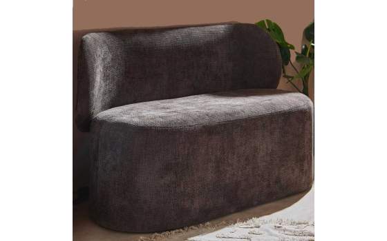 Sofá Yak 2 Plazas de Chenilla Gruesa Marron Serie Aitlas