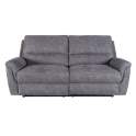 Sofa 2 Plazas Actual Tapizado Gris Reclinable Basil Melvin