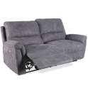Sofa 2 Plazas Actual Tapizado Gris Reclinable Basil Melvin
