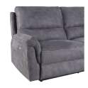 Sofa 2 Plazas Actual Tapizado Gris Reclinable Basil Melvin
